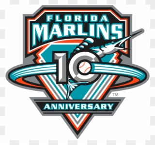 Miami Marlins Logos Iron On Stickers And Peel-off Decals - Miami Marlins 25th Anniversary Clipart