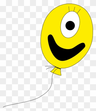 Balloon Yellow Colorful - Smiley Clipart