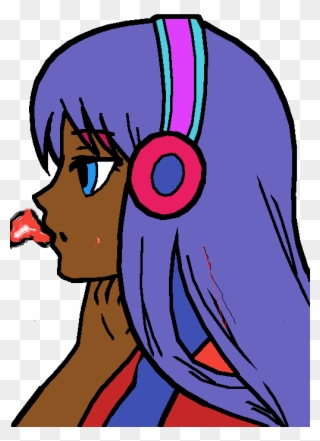 Bubble Gum Girl - Anime Girl Base With Hair Clipart