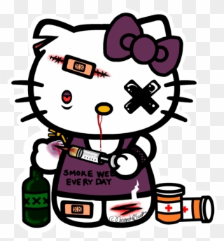 Goodbye Kitty, Hello Kitty Art, Hello Kitty Wallpaper, - Tattoo Hello Kitty Name Clipart