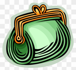 Vector Illustration Of Coin Change Purse Money Bag - Purse Clip Art - Png Download