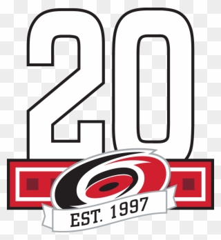Hurricanes 20th Anniversary Logo Clipart