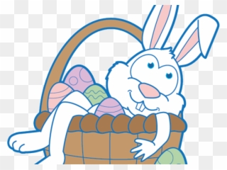 Easter Basket Bunny Clipart Clip Art - Easter Bunny - Png Download