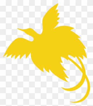 Divided Diagonally From Upper Hoist-side Corner - Papua New Guinea Flag Bird Clipart