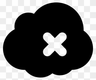 Cloud Black Shape With A Cross Comments Clipart
