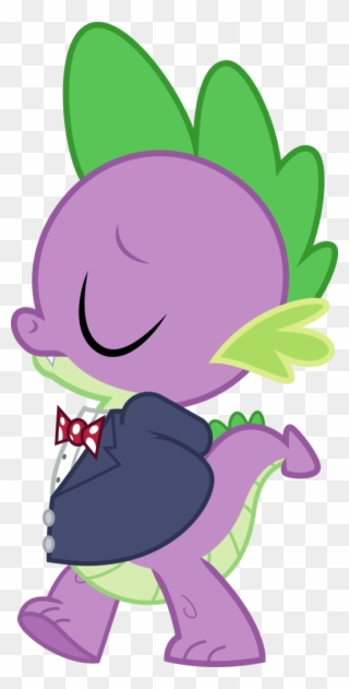 Clipart Royalty Free Download Artist Apeepa Bowtie - Mlp Spike In A Suit - Png Download