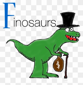 Finosaurs T Rex Logo - T Rex With Money Clipart