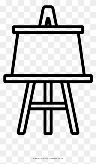 Easel Coloring Page - Hospital Line Icon Clipart