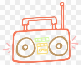 Tape Recorder Clipart 4 By David - Easy To Draw Boombox - Png Download