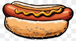 Hotdog Sticker - Hot Dog Ketchup And Mustard Clipart