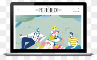 Illustration For Periódico, A Lovely Publication About - Led-backlit Lcd Display Clipart