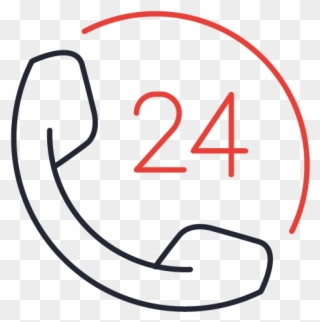 Expert 24 Hour Telephone Answering Call-out Services - Line Art Clipart