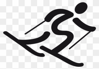 Skiing - Alpine Skiing Olympic Symbol Clipart