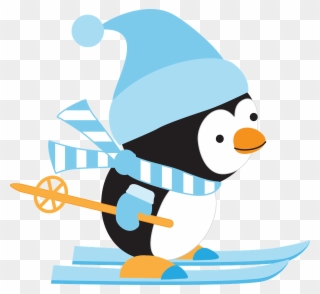 Skiing Clipart Owl - Skiing Penguin - Png Download