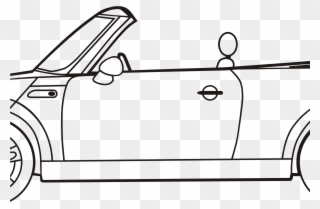Clipart - Convertible Car Coloring Page - Png Download