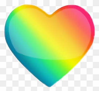 Herz Heart Rainbow Regenbogen Regenbogenherz Freetoedit - Regenbogen Herz Clipart Png Transparent Png