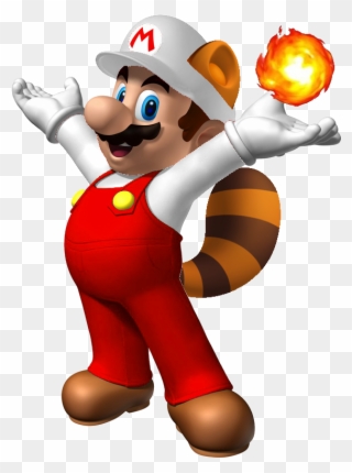 Fire Raccoon Mario - New Super Mario Bros Wii Clipart