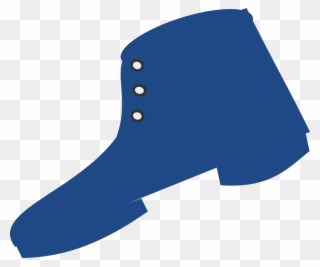 Shoe Silhouette Blue Line Art Footwear - Shoe Clipart