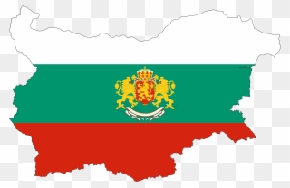 World Map Bulgarian Language Vector Map - Bulgaria Flag Coat Of Arms Clipart