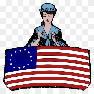 Big Image - Betsy Ross Flag Cartoon Clipart