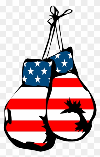 Boxing Gloves Clipart American Flag - Mexican Boxing Glove Clipart - Png Download