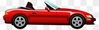 Red Cabriolet Car Png Clip Art - Convertible Transparent Png