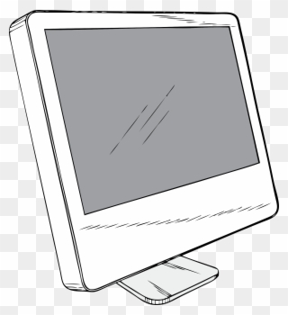 Clipart Info - Led Monitor Drawing - Png Download