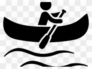 Canoe Clipart Kayak - Canoeing Icon - Png Download