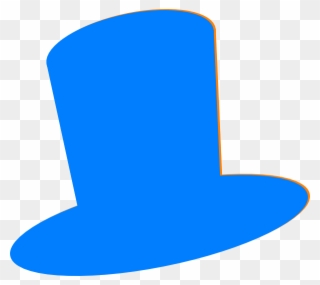 Top Hat Blue Hat Clip Art At Vector Clip Art - Blue Top Hat Clipart - Png Download