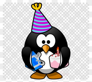 Happy Birthday Penguins Clipart Penguin Birthday Clip - Happy Birthday Penguin Greeting Cards - Png Download