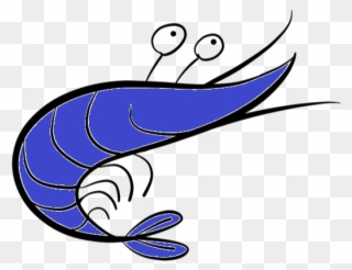 Blue Shrimp Image - Shrimp Clipart