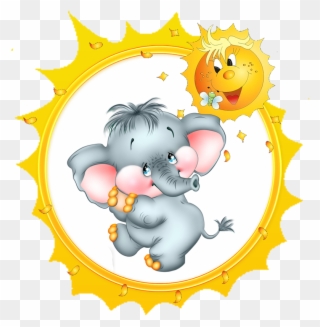 Pre Materské Školy - Baby Elephant Cartoon Green Clipart