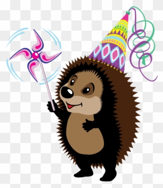Hedgehog Clipart Happy Birthday - Happy Birthday Hedgehog Animal Clipart - Png Download
