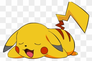 Pokemon Clip Art - Pikachu Laying Down - Png Download