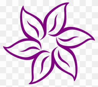 Purple Pink Flower Svg Clip Arts 600 X 536 Px - Png Download