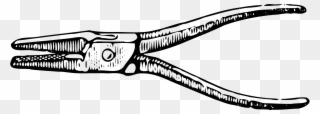Needle-nose Pliers Hand Tool Diagonal Pliers - Drawing Of A Pliers Clipart