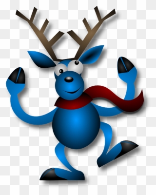 Openclipart-vectors » - Custom Blue Reindeer Playing Guitar Mousepad - Png Download
