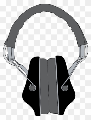 Music, Silhouette, Recreation, Cartoon, Headphones - Headphones Clip Art - Png Download