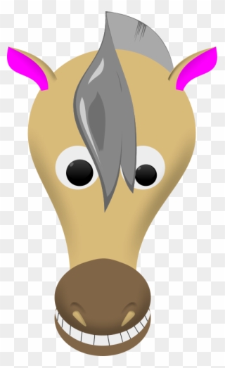 Comic Horse Face Clip Art - Horse Mask Clip Art - Png Download