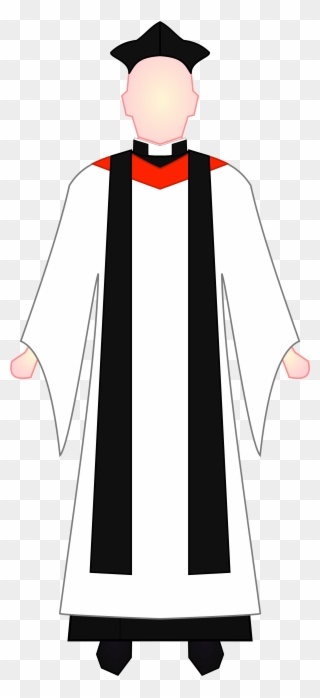 Datei - Anglican Priest - Choir Dress - Svg - Anglican Priest Png Clipart
