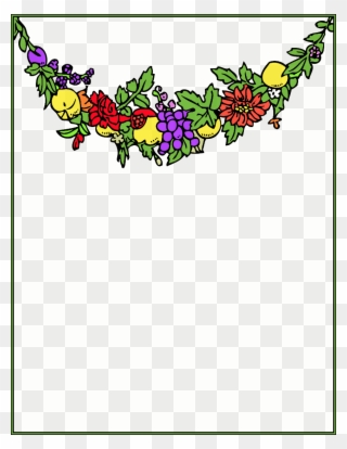 Download Vegetable And Fruit Border Design Clipart - Border Designs With Fruit And Vegetables - Png Download
