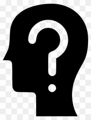 Confused Clipart Questionclip - Human Head With Question Mark - Png Download