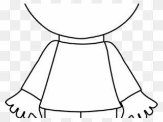 Little Boy Clipart Outline - Pet Clipart Black And White - Png Download
