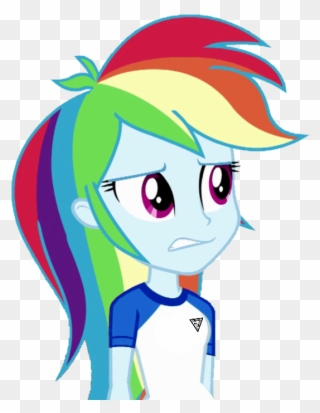 Image Royalty Free Library Fella Blue Clothes - Equestria Girls Rainbow Dash Confused Clipart