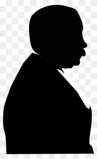 Old Man Silhouette - Old Man Face Silhouette Clipart