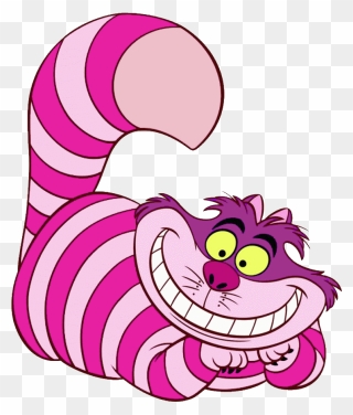 Cheshire Cat Clipart Black And White - Cheshire Cat Alice In Wonderland Cartoon - Png Download