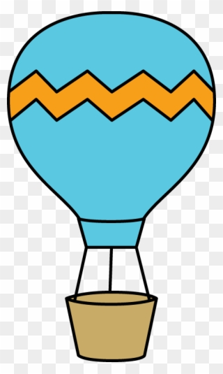 Blue And Orange Hot Air Balloon - Blue Hot Air Balloon Clip Art - Png Download