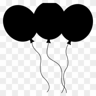Black And White Balloons Clipart Black Balloons Clip - Balloons Vector Black And White - Png Download