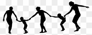 Png Black And White Stock Onlinelabels Clip Art Family - Family Holding Hands Silhouette Transparent Png