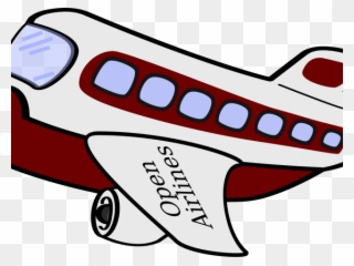 Airplane Clipart Fan - Transparent Background Airplane Cartoon Png